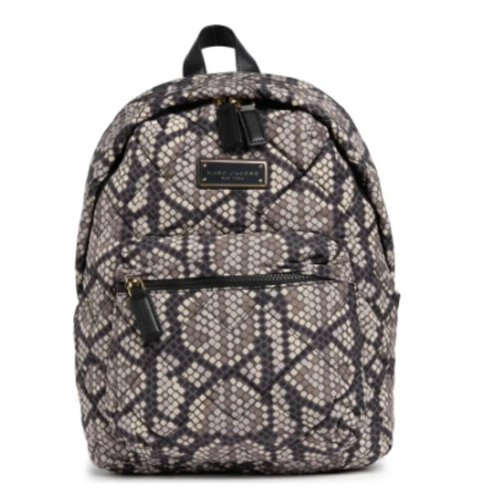 MARC JACOBS Quilted‎ Nylon Printed Backpack-Snakeprint